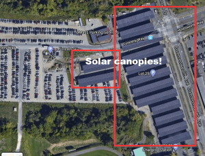 Solar Canopies google maps screenshot.
